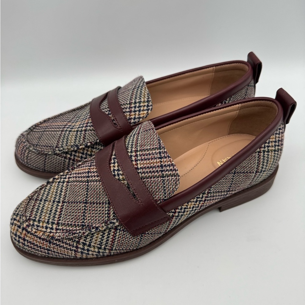 Cole Haan Women's Stassi Penny Loafer, Dark Brown/Multi/PlaidTextile Size 7 B - Picture 7 of 10